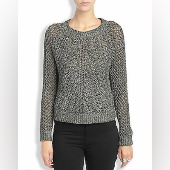 Lucky Brands Silver Knit Sweater - Picture 1 of 7